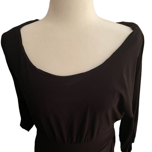 🖤4/$24 NWT WHBM White House Black Market Black Midi Dress S - Picture 4 of 6